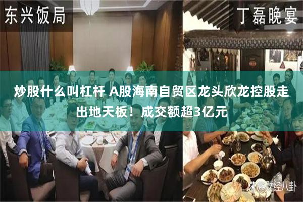 炒股什么叫杠杆 A股海南自贸区龙头欣龙控股走出地天板！成交额超3亿元