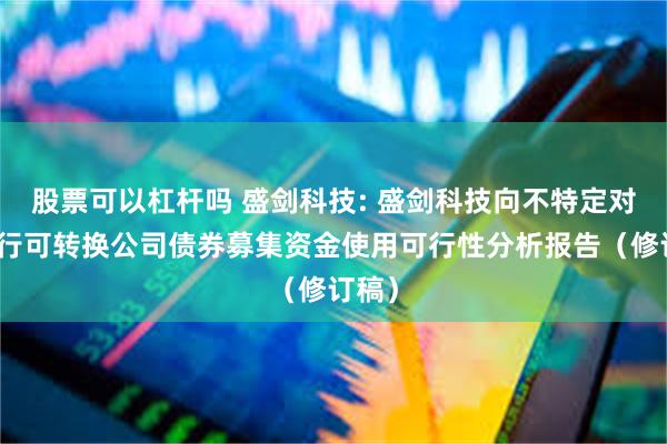 股票可以杠杆吗 盛剑科技: 盛剑科技向不特定对象发行可转换公司债券募集资金使用可行性分析报告(修订稿)