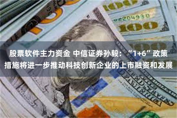 股票软件主力资金 中信证券孙毅：“1+6”政策措施将进一步推动科技创新企业的上市融资和发展
