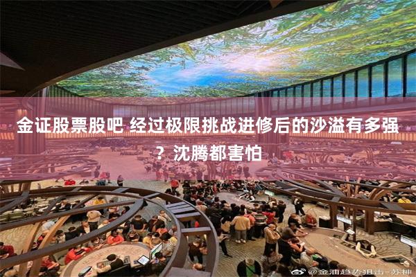 金证股票股吧 经过极限挑战进修后的沙溢有多强？沈腾都害怕