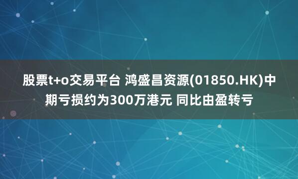股票t+o交易平台 鸿盛昌资源(01850.HK)中期亏损约为300万港元 同比由盈转亏